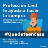 Una veintena de voluntarios de Protección Civil de Alcantarilla ayudará a hacer la compra a personas mayores y con movilidad reducida