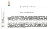 La Alcaldía dicta varias resoluciones declarando los servicios mínimos esenciales para gestionar la situación de crisis sanitaria y contener la progresión de la epidemia La Alcaldía dicta varias resoluciones declarando los servicios mínimos esenciales para gestionar la situación de crisis sanitaria y contener la progresión de la epidemia