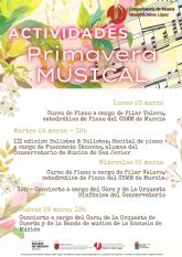 La Escuela Municipal y el Conservatorio de Música Maestro Jaime López de Molina de Segura organizan un programa de actividades para festejar la Primavera Musical