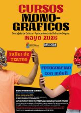 La Concejalía de Cultura de Molina de Segura convoca su programa de Cursos Monográficos para el mes de mayo de 2026