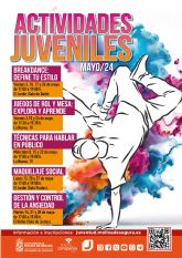 La Concejala de Juventud oferta cinco actividades formativas gratuitas para el mes de mayo en Molina de Segura