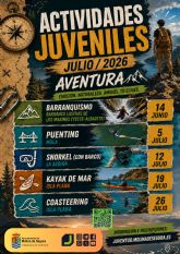 La Concejalía de Juventud de Molina de Segura oferta actividades de aventura y cursos para el mes de julio