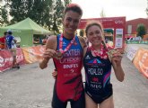 Natalia Hidalgo y Sergio Baxter ganan el Triatln de Almazn, primer clasificatorio para el campeonato de Espana distancia olmpica