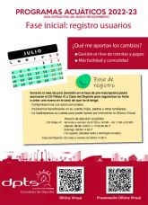 La Concejala de Deportes de Lorca facilita la accesibilidad a los programas acuticos municipales gracias a la simplificacin del procedimiento de inscripcin