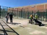 Las pistas de pdel del complejo deportivo Juan Carlos I contarn con nuevo csped artificial a mediados del mes de septiembre