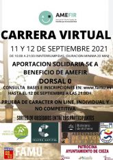 El 11 y 12 de septiembre, I Carrera y Marcha Virtual Solidaria AMEFIR