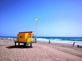 Los puestos de vigilancia del Plan Copla han abierto hoy mircoles con bandera amarilla en 13 playas de los municipios de guilas, Cartagena y San Javier