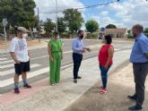 Descentralización y la Junta Vecinal de El Albujón mejoran la seguridad vial entre Pozo Dulce y la Barriada de Santiago en Miranda