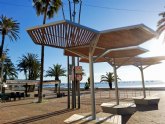 Tres nuevas p�rgolas crean zonas de sombra junto a la Playa Barnuevo