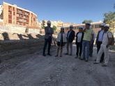 Las obras de las zonas deportivas de los institutos Ros Giner e Ibñez Martn de Lorca avanzan segn lo previsto