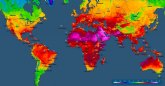 Mapa interactivo de temperatura a escala mundial