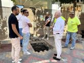Comienzan los trabajos de instalación de sombras en la calle Conde de Aranda