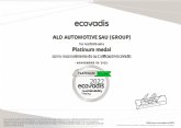 ALD Automotive recibe la certificaci�n ECOVADIS PLATINUM por tercer ano consecutivo