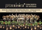 La Banda Sinfónica del Conservatorio Maestro Jaime López de Molina de Segura ofrece el CONCIERTO DE NAVIDAD el jueves 19 de diciembre en el Teatro Villa de Molina
