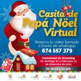 Los niños y niñas de Lorca podrán visitar la Casita de Papá Noel Virtual del 20 al 23 de diciembre enviando un mensaje de WhatsApp al teléfono 674 557 379