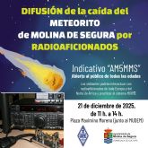 Difusión de la caída del meteorito de Molina de Segura entre radioaficionados de España y el extranjero, el domingo 21 de diciembre, junto al Museo del Enclave de la Muralla (MUDEM)