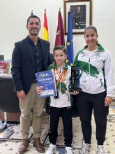 Jorge Pi�ero G�lvez es recibido por el alcalde de �guilas por sus grandes logros como karateca