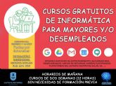 La Concejalía de Servicios Sociales propone un curso gratuito de informática para mayores y desempleados