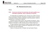 El BORM publica un anuncio de solicitud de declaracin de inters pblico para actividad de exposicin, venta y reparacin de vehculos en Totana