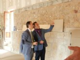 Las obras de recuperación del Pósito de Panaderos de Lorca sacan a la luz uno de los frentes del torreón de la muralla