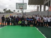 El mural #Matealestigma ya luce en el Pabelln Prncipe de Asturas de Murcia