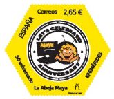 Correos emite un sello que conmemora el 50 aniversario de La Abeja Maya