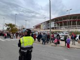 El Ayuntamiento de Murcia despliega un amplio dispositivo de la Policía Local para blindar la seguridad en el derbi de alto riesgo entre el Real Murcia y el FC Cartagena El Ayuntamiento de Murcia despliega un amplio dispositivo de la Policía Local para blindar la seguridad en el derbi de alto riesgo entre el Real Murcia y el FC Cartagena