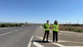 Fomento finaliza las obras de mejora de la carretera entre Fuente Álamo y Las Palas tras invertir más de 1,3 millones de euros