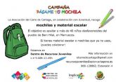 Juventud recoge mochilas usadas para ayudar a niños en riesgo de exclusion social