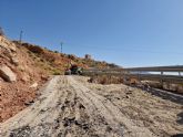 El alcalde de Lorca visita el inicio de los trabajos de estabilización del talud de la ladera del Castillo y la reconstrucción de la carretera dañada por las lluvias