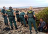 La Guardia Civil detecta e intercepta a 30 inmigrantes que llegaron a la costa murciana en tres pateras