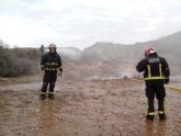 Los Bomberos de Cartagena participan en un simulacro de incendios en el Valle de Escombreras