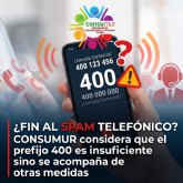 CONSUMUR advierte que el prefijo 400 para identificar las llamadas comerciales no solucionar� por s� solo el problema del spam telef�nico