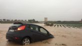 Las fuertes lluvias provocan el corte de diez carreteras en Cartagena