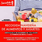 El PSOE de San Javier organiza para el miércoles una recogida de alimentos y juguetes a domicilio