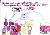 Los alumnos de primaria de Cartagena expresan la transparencia en dibujos