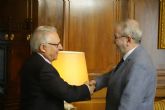 El presidente de la Asamblea recibe al nuevo decano del Colegio de Periodistas de la Regin de Murcia