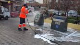 El Ayuntamiento de Caravaca refuerza los servicios municipales de limpieza para labores de desinfección de calles y edificios públicos del casco urbano y pedanías