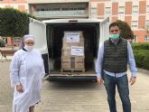 Direccin Humana entrega 1200 mascarillas sanitarias y 1000 kilos de productos de limpieza y desinfeccin a las Hermanitas de los Pobres para sus asilos de Murcia y Cartagena
