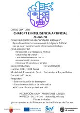 El Ayuntamiento de Jumilla ofrece un curso gratuito para desempleados sobre Inteligencia Artificial y ChatGPT