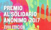 La Oficina de Voluntariado Municipal informa del 'Premio al Solidario Annimo 2017 XVIII Edicin'