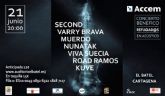 Second, Varry Brava, Nunatak, Viva Suecia, Muerdo, Road Ramos y Kuve, en el concierto de apoyo a los refugiados de Accem