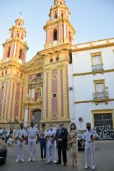 Ofrenda por parte de la Real Liga Naval Espanola a la titular letifica Nuestra Sra. del Carmen de la Hermandad de la Redencin de Sevilla