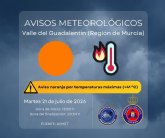Protección Civil alerta de una intensa ola de calor con hasta 42 ºC en Totana este martes y temperaturas de hasta 45 ºC el jueves Protección Civil alerta de una intensa ola de calor con hasta 42 ºC en Totana este martes y temperaturas de hasta 45 ºC el jueves