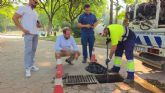 Murcia prepara sus jardines ante las lluvias con un plan preventivo de drenaje