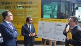 Los nuevos servicios de autobús mejoran las comunicaciones de las pedanías de la Costera Sur de Murcia con La Arrixaca y las universidades
