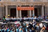 Los escolares de Cartagena celebran el Dia Internacional por los Derechos de la Infancia con una marcha por el centro de la ciudad
