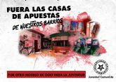 El PCE y la UJCE presentan en Murcia su campaña contra las casas de apuestas.