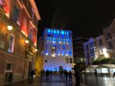 El Moneo, el Palacio Almud, el paseo Alfonso X y Murcia Ro se iluminan de azul por el Da Universal de la Infancia