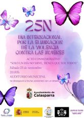 La concejala de Igualdad del Ayuntamiento de Calasparra llevar a cabo un acto conmemorativo en el da internacional por la eliminacin de la violencia contra las mujeres